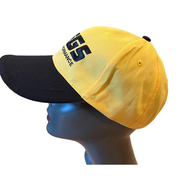 JEGS HIGH PERFORMANCE Racing Hat Yellow Black Mens Baseball Cap Trucker Snapback - Picture 6 of 10